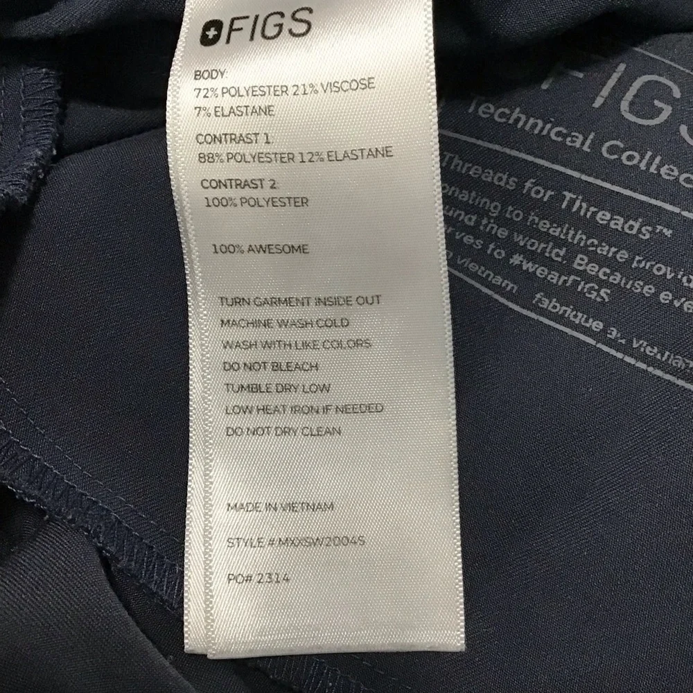 Figs Tansen Jogger Scrub Pants in Night Sky Size Large Short.